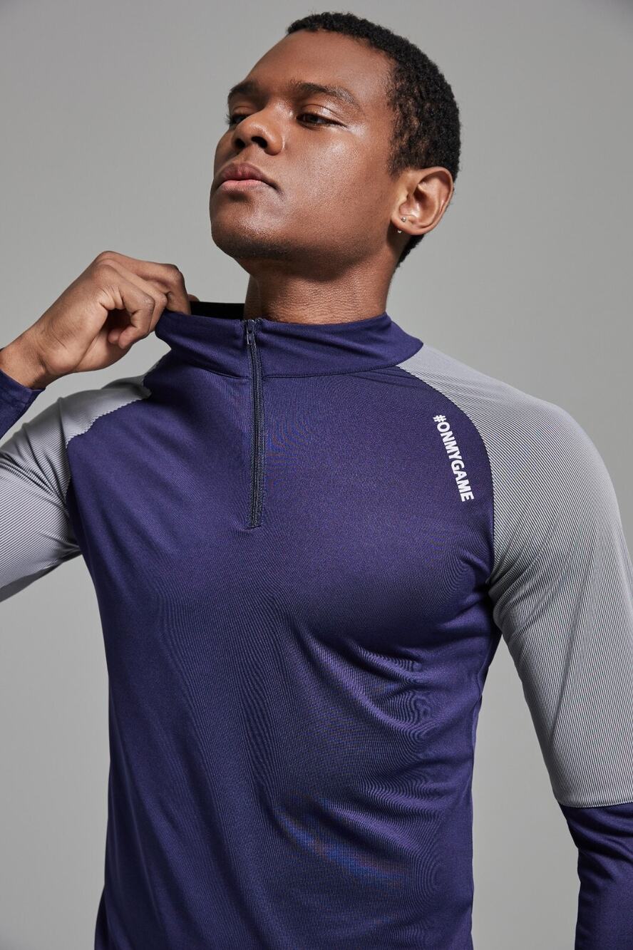 OMG® Zippered 2-Tone Long Sleeve (J-EMJSY1971)